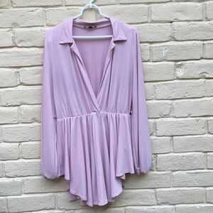 Take 50% OFF- Ups & Downs Purple Dress, Size-1X